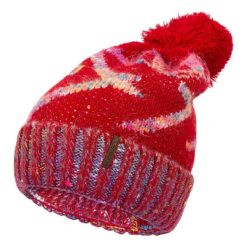 Czapka Damska Dzianinowa Diandra. Czerwone czapki damskie Trespass, bez wzorów, z dzianiny. Za 38.99 zł.