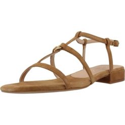 Sandały UNISA CARENA KS Brązowy. Brązowe sandały damskie Unisa, bez wzorów, ze skóry, bez obcasa, bez zapięcia. Za 463.99 zł.