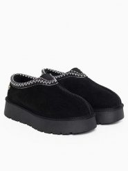 Gooce Skórzane botki zimowe "Wael" w kolorze czarnym rozmiar: 38. Czarne botki damskie Gooce, na zimę, z wełny, bez obcasa, na platformie, bez zapięcia. Za 205.45 zł.