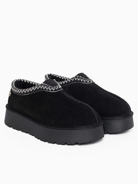 Gooce Skórzane botki zimowe "Wael" w kolorze czarnym rozmiar: 41. Czarne botki damskie Gooce, na zimę, z wełny, bez obcasa, na platformie, bez zapięcia. Za 191.88 zł.