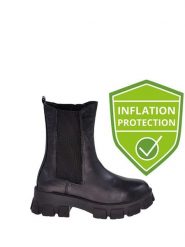 Moosefield Skórzane sztyblety w kolorze czarnym rozmiar: 39. Czarne botki damskie Moosefield, z materiału, bez zapięcia. Za 229.95 zł.