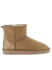 Blackfield Botki zimowe "Casablanca" w kolorze jasnobrązowym rozmiar: 38. Brązowe botki damskie Blackfield, na zimę, z materiału, z okrągłym noskiem, bez obcasa, na platformie, bez zapięcia. Za 143.90 zł.