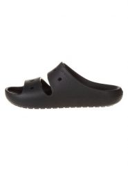 Crocs Klapki w kolorze czarnym rozmiar: 41/42. Czarne klapki damskie Crocs, bez wzorów, z materiału, bez obcasa, bez zapięcia. Za 129.95 zł.