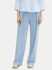Tom Tailor Spodnie materiałowe 1040686 Błękitny Wide Leg. Niebieskie spodnie materiałowe damskie Tom Tailor, bez wzorów, z materiału. Za 229.99 zł.