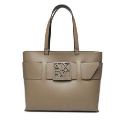 Torebka Armani Exchange. Brązowe torebki klasyczne damskie Armani Exchange, bez dodatków. Za 629.99 zł.