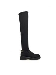 LOVE MOSCHINO Muszkieterki JA26114G1PIM400A Czarny. Czarne kozaki damskie Love Moschino, z materiału, bez obcasa, na płaskiej podeszwie, bez zapięcia. Za 1,099.00 zł.