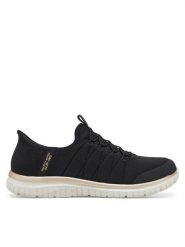 Skechers Sneakersy GO WALK Anywhere - Vivi 104426/BKRG Czarny. Czarne obuwie sportowe damskie Skechers, z materiału, bez zapięcia. Za 229.99 zł.