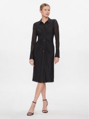 DKNY Sukienka codzienna DD3KP370 Czarny Slim Fit. Czarne sukienki damskie DKNY, bez wzorów, z syntetyku, bez ramiączek. Za 739.99 zł.