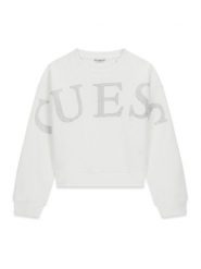 Guess Bluza J6RQ10 KAD74 Biały Regular Fit. Białe bluzy dziewczęce Guess, z aplikacjami, z bawełny, bez ramiączek, bez kaptura. Za 214.99 zł.