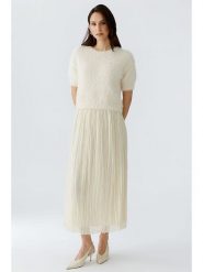 Oui Spódnica plisowana w kolorze kremowym rozmiar: 44. Brązowe spódnice damskie Oui, bez wzorów, maxi. Za 295.99 zł.