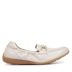 Półbuty Caprice. Szare półbuty damskie Caprice, bez wzorów, bez obcasa, na płaskiej podeszwie, bez zapięcia. Za 439.99 zł.