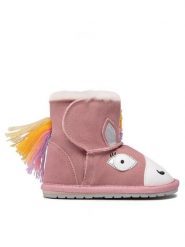 EMU Australia Śniegowce Magical Unicorn Walker B12409 Różowy. Czerwone kozaki dziewczęce EMU Australia, bez wzorów, ze skóry, bez obcasa, bez zapięcia. Za 259.99 zł.