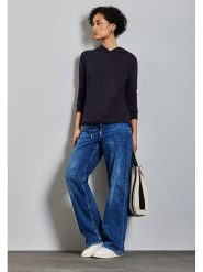 Street One Bluza w kolorze granatowym rozmiar: 36. Niebieskie bluzy damskie Street One, bez wzorów, z kapturem. Za 109.78 zł.