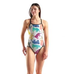 Strój Kąpielowy Damski Arena In The Wild Swimsuit Super. Białe stroje jednoczęściowe Arena, bez wzorów, z materiału. Za 259.99 zł.