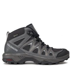 Trekkingi Salomon. Czarne obuwie trekkingowe damskie Salomon, z gore-texu, bez zapięcia. Za 519.99 zł.