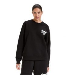 Bluza DIADORA SWEATSHIRT CREW MANIFESTO. Czerwone bluzy damskie Diadora, s, bez wzorów, z bawełny, bez kaptura. Za 119.99 zł.