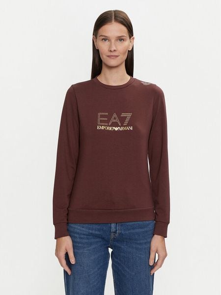EA7 Emporio Armani Bluza 8NTM45 TJ9RZ 1755 Brązowy Regular Fit. Brązowe bluzy damskie EA7 Emporio Armani, m, bez wzorów, z syntetyku, bez kaptura. Za 359.99 zł.