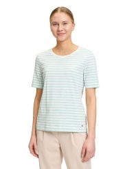 BETTY & CO Koszulka w kolorze kremowo-błękitnym rozmiar: XL. Niebieskie bluzki damskie Betty & Co, xl, bez wzorów, bez kołnierzyka, bez ramiączek. Za 55.95 zł.