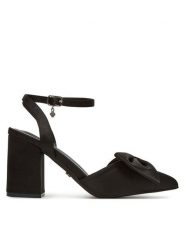 DeeZee Czółenka HTA917-2 Czarny. Czarne czółenka damskie DeeZee, bez wzorów, z materiału, bez obcasa. Za 129.99 zł.