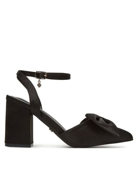 DeeZee Czółenka HTA917-2 Czarny. Czarne czółenka damskie DeeZee, bez wzorów, z materiału, bez obcasa. Za 129.99 zł.