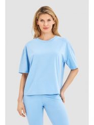Rösch Koszulka funkcyjna w kolorze błękitnym rozmiar: L. Niebieskie koszulki damskie RÖSCH, l, bez wzorów, z materiału, bez kołnierzyka, bez ramiączek. Za 92.42 zł.