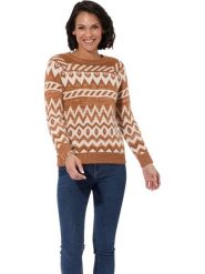 WITT WEIDEN Sweter w kolorze jasnobrązowym rozmiar: 50. Brązowe swetry klasyczne damskie WITT WEIDEN, bez kołnierzyka. Za 56.99 zł.