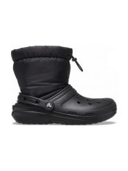 Crocs Kalosze "Classic Lined Neo Puff" w kolorze czarnym rozmiar: 38-39. Czarne kalosze damskie Crocs, bez wzorów. Za 215.45 zł.