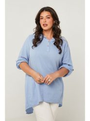 Curvy Lady Tunika w kolorze błękitnym rozmiar: 44/46. Niebieskie tuniki damskie Curvy Lady, bez wzorów, klasyczne, bez kołnierzyka, bez ramiączek. Za 137.10 zł.