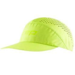 Czapka do biegania z daszkiem Pro Run Ultralight unisex. Zielone czapki z daszkiem damskie CEP, bez wzorów, z materiału. Za 189.00 zł.