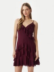 Morgan Sukienka koktajlowa 261-RDADOU Bordowy Regular Fit. Czerwone sukienki damskie Morgan, bez wzorów, z syntetyku, wizytowe, bez ramiączek. Za 359.99 zł.