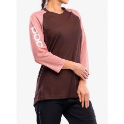 Koszulka rowerowa damska POC MTB Pure 3/4 Jersey. Brązowe koszulki damskie POC, bez wzorów, z jersey, bez kołnierzyka, bez ramiączek. Za 235.99 zł.