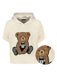 Sublevel Bluza w kolorze kremowym rozmiar: M. Brązowe bluzy damskie Sublevel, m, z aplikacjami, z kapturem. Za 153.71 zł.