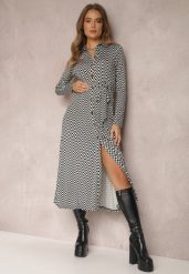 Czarna Sukienka Rozkloszowana Nobo. Czarne sukienki damskie Renee, bez wzorów, z dzianiny, bez ramiączek. W wyprzedaży za 143.99 zł.