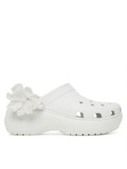 Crocs Klapki Classic Bouquet Platform Clog 211292 Biały. Białe klapki damskie Crocs, bez wzorów, z tworzywa sztucznego, bez obcasa, bez zapięcia. Za 229.99 zł.