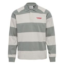 Koszulka polo z długim rękawem Hummel Striped. Szare koszulki damskie Hummel, bez wzorów, z bawełny, bez kołnierzyka, bez ramiączek. Za 286.50 zł.
