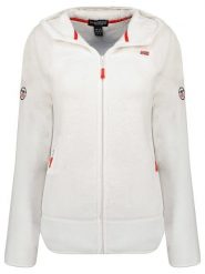 Geographical Norway Kurtka polarowa "Upalood" w kolorze białym rozmiar: M. Białe kurtki damskie Geographical Norway, m, bez wzorów, z polaru, bez kaptura. Za 125.85 zł.