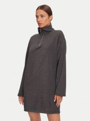 Pieces Sukienka dzianinowa 17152929 Szary Loose Fit. Szare sukienki damskie Pieces, bez wzorów, z dzianiny, bez ramiączek. Za 79.99 zł.