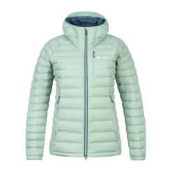 Damska kurtka z kapturem Rafiki Project. Zielone kurtki damskie RAFIKI, bez wzorów, z puchu, z kapturem. W wyprzedaży za 865.40 zł.