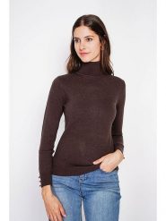 C& Jo Golf w kolorze brązowym rozmiar: 38. Brązowe golfy damskie C& Jo, bez wzorów, ze splotem, bez ramiączek. Za 118.01 zł.