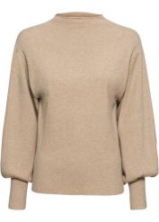 Sweter oversize. Brązowe swetry klasyczne damskie bonprix, z dzianiny, bez kołnierzyka. Za 97.99 zł.