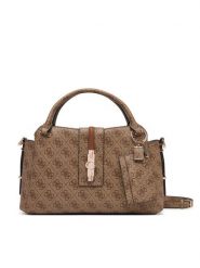 Guess Torebka Yvonne Logo HWSG23 78060 Brązowy. Brązowe kuferki damskie Guess, z aplikacjami, ze skóry, bez dodatków. Za 634.99 zł.