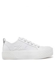 KARL LAGERFELD Trampki Kampus Max III KL60611F Biały. Białe trampki damskie KARL LAGERFELD, bez wzorów, z materiału, bez zapięcia. Za 589.99 zł.