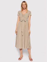 Guess Sukienka codzienna Erynn WBGK86 WE6D1 Beżowy Regular Fit. Brązowe sukienki damskie Guess, z aplikacjami, z syntetyku, bez ramiączek. Za 309.99 zł.