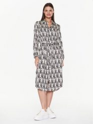 Sisley Sukienka koszulowa 4UUFLV03A Écru Regular Fit. Sukienki damskie Sisley, bez wzorów, z wiskozy, bez ramiączek. Za 379.99 zł.
