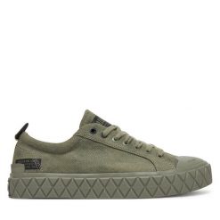 Trampki Palladium. Szare trampki damskie Palladium, bez wzorów, bez zapięcia. Za 279.99 zł.