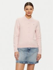 Tommy Hilfiger Kardigan WW0WW42370 Różowy Regular Fit. Czerwone kardigany damskie Tommy Hilfiger, m, bez wzorów, z bawełny. W wyprzedaży za 329.99 zł.