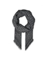 Calvin Klein Chusta Aop Monogram Jacquard LV04F8054G Czarny. Czarne chusty damskie Calvin Klein, bez wzorów, z materiału. Za 169.99 zł.