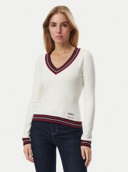 Guess Sweter W6BR89 Z2276 Kremowy Regular Fit. Białe swetry klasyczne damskie Guess, s, z wiskozy, bez kołnierzyka. Za 292.99 zł.