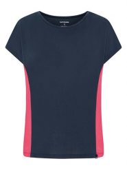 Naturana Koszulka w kolorze granatowym rozmiar: M. Niebieskie bluzki damskie Naturana, m, bez wzorów, bez kołnierzyka, bez ramiączek. Za 110.55 zł.