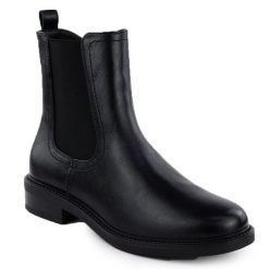 Botki damskie sztyblety czarne Sergio Leone BT25112. Czarne botki damskie Sergio Leone, ze skóry ekologicznej, bez obcasa, bez zapięcia. Za 169.99 zł.